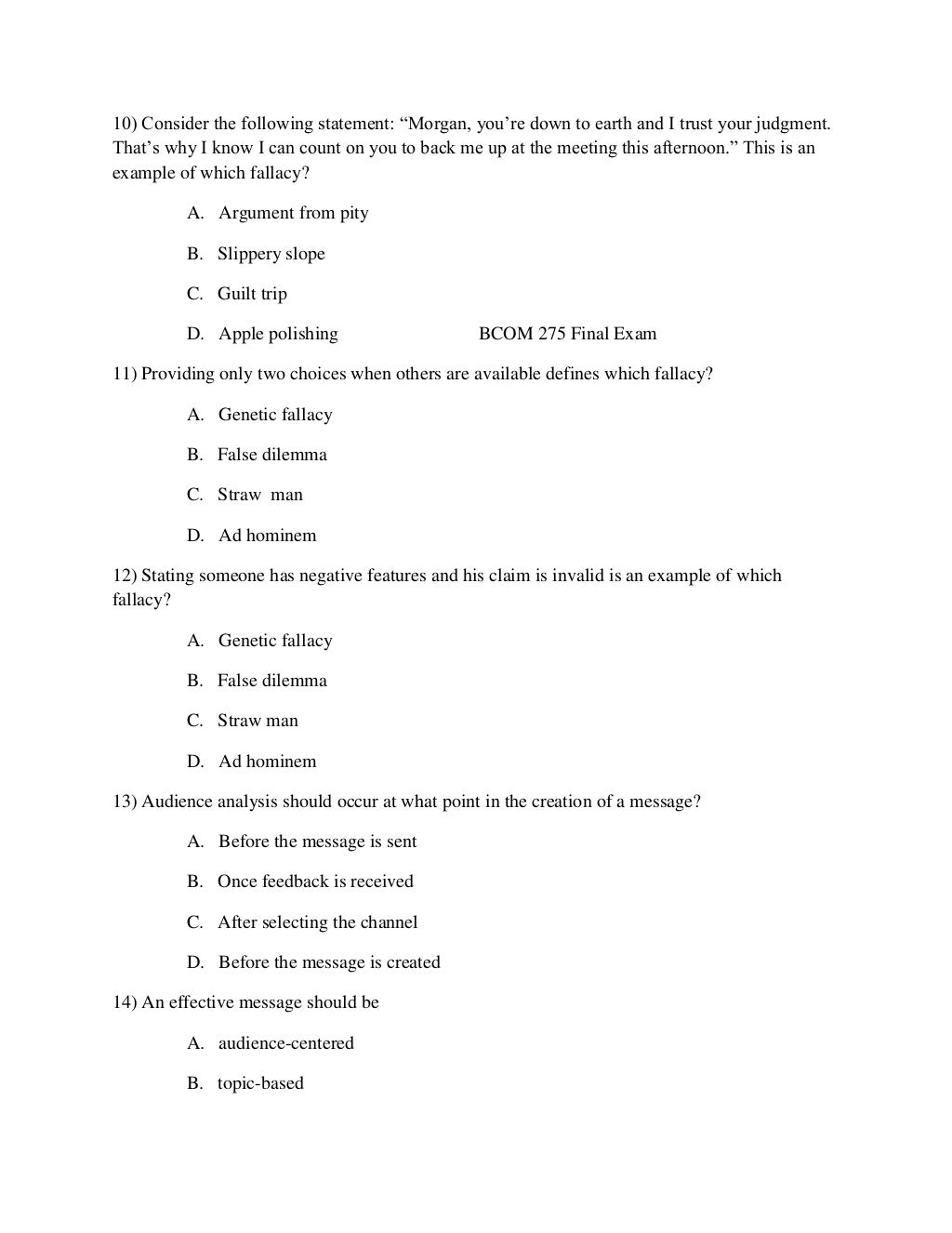 Bcom 275 finals essay example picture