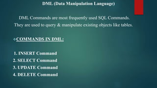 GFGC CHIKKABASUR ( DML COMMANDS ) | PPT