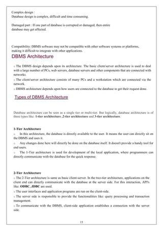 database management system notes for b com students | PDF