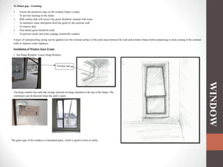 Window Frame Grout Ing Building construction 1 group report | PDF