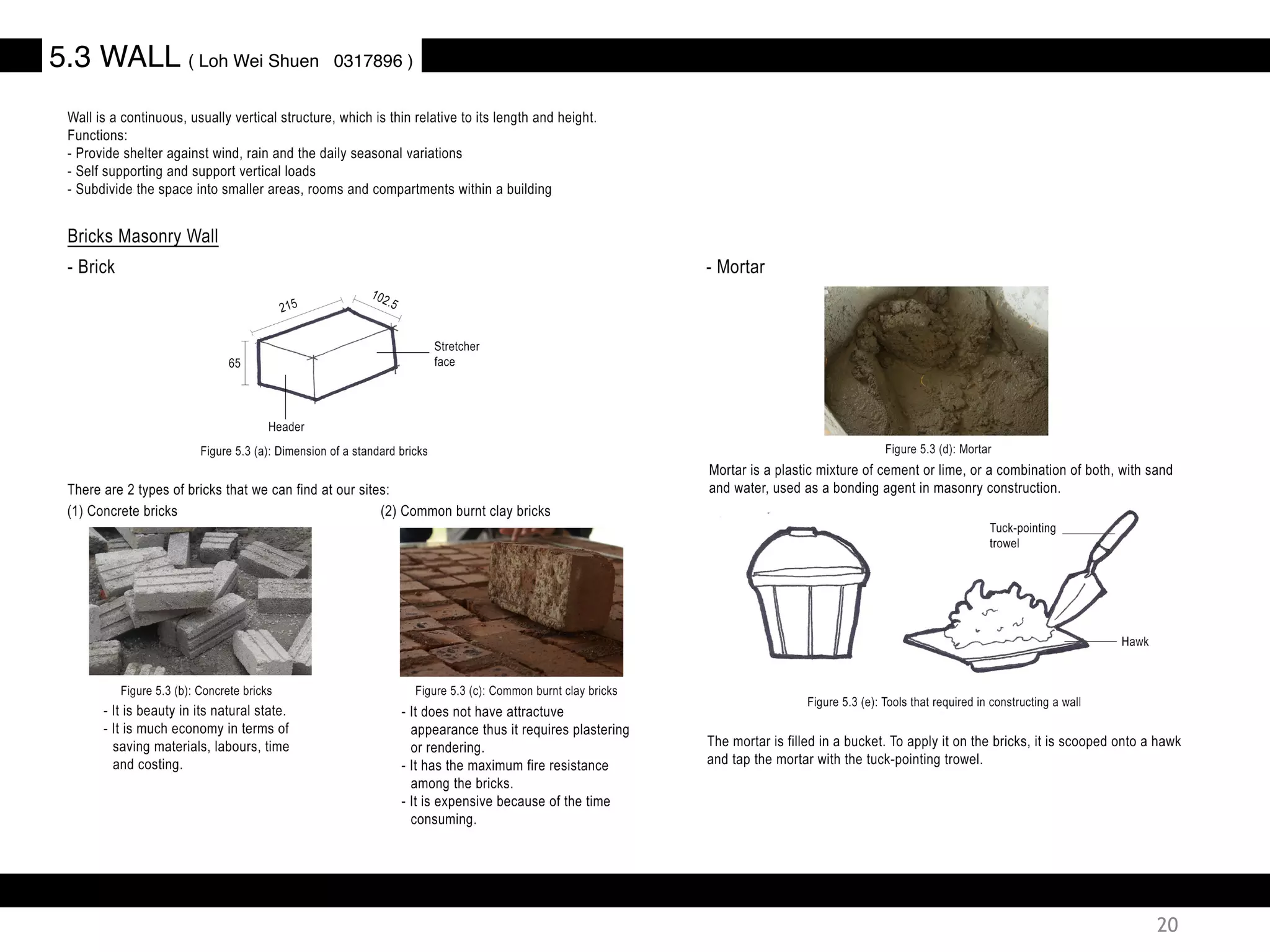 20
5.3 WALL ( Loh Wei Shuen 0317896 )
 