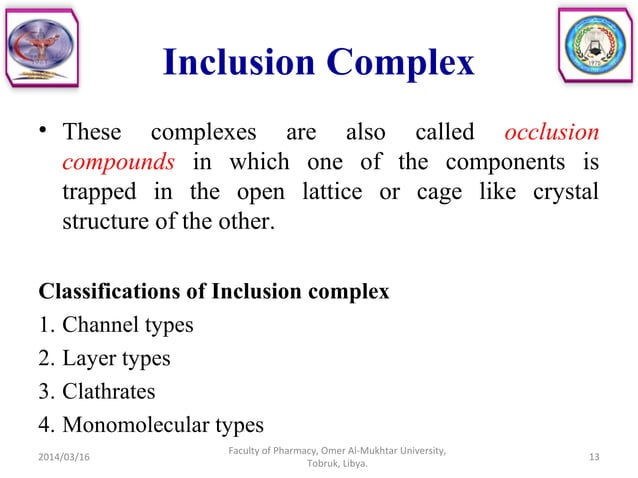 Complex formation