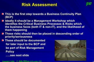 Business Continuity Planning | PDF