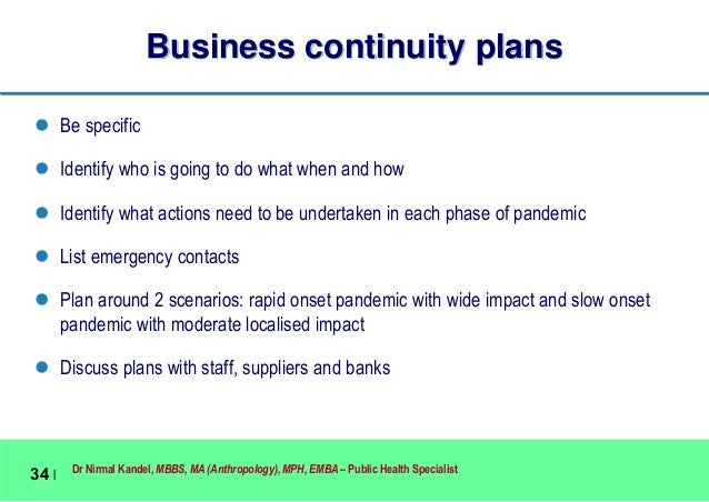 Business Continuity Plan Bcp For Emergencies Like Ebola Virus Disea