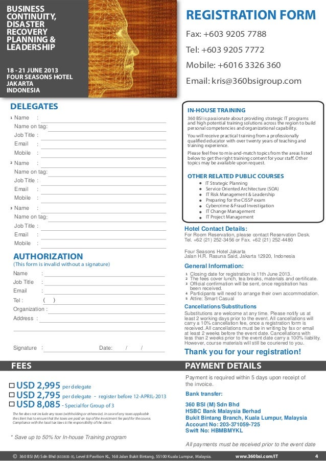 Business Continuity, Disaster Recovery Planning & Leadership 18 - 21 u2026