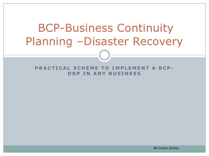 BCP/ DRP Introduction - Training