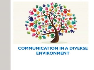 COMMUNICATION IN A DIVERSE
ENVIRONMENT

 