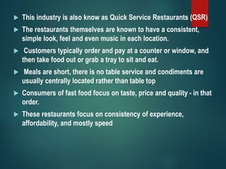 Growth Of Fast Food Industries In India | PPTX