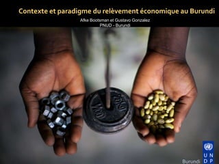 Contexte et paradigme du relèvement économique au Burundi
Burundi
Afke Bootsman et Gustavo Gonzalez
PNUD - Burundi
 