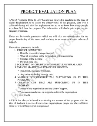 Making projects self-reliant