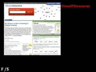 VisualThesaurus

F /$

 
