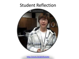 Student Reflection

http://youtu.be/gIJs9uxia4o

 