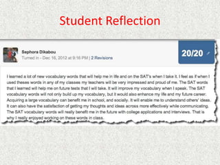 Student Reflection

 