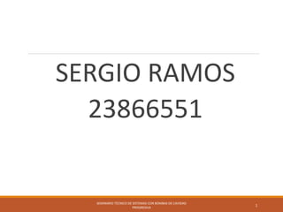 SERGIO RAMOS
23866551
SEMINARIO TÉCNICO DE SISTEMAS CON BOMBAS DE CAVIDAD
PROGRESIVA
1
 