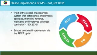 Business Continuity Planning (BCP) - Best Practices and Challenges | PPTX