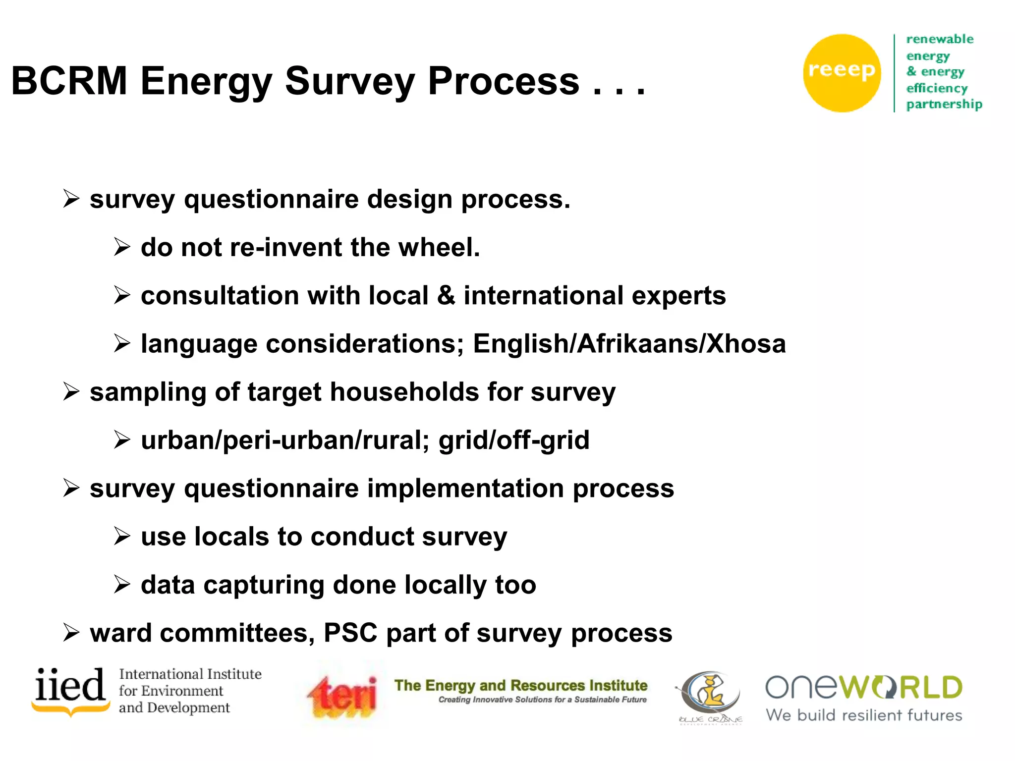 BCRM energy survey-I – John Notoane | PDF