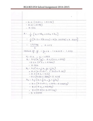 BCA BCS 054 Solved Assignment 2014-2015
 