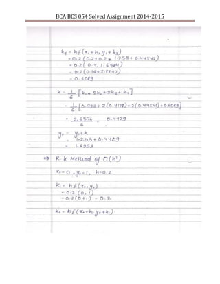 BCA BCS 054 Solved Assignment 2014-2015
 