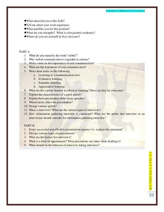38 39 business communication skills what attracted you
