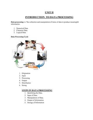 Chapter 2 Data Processig Bcs | DOCX