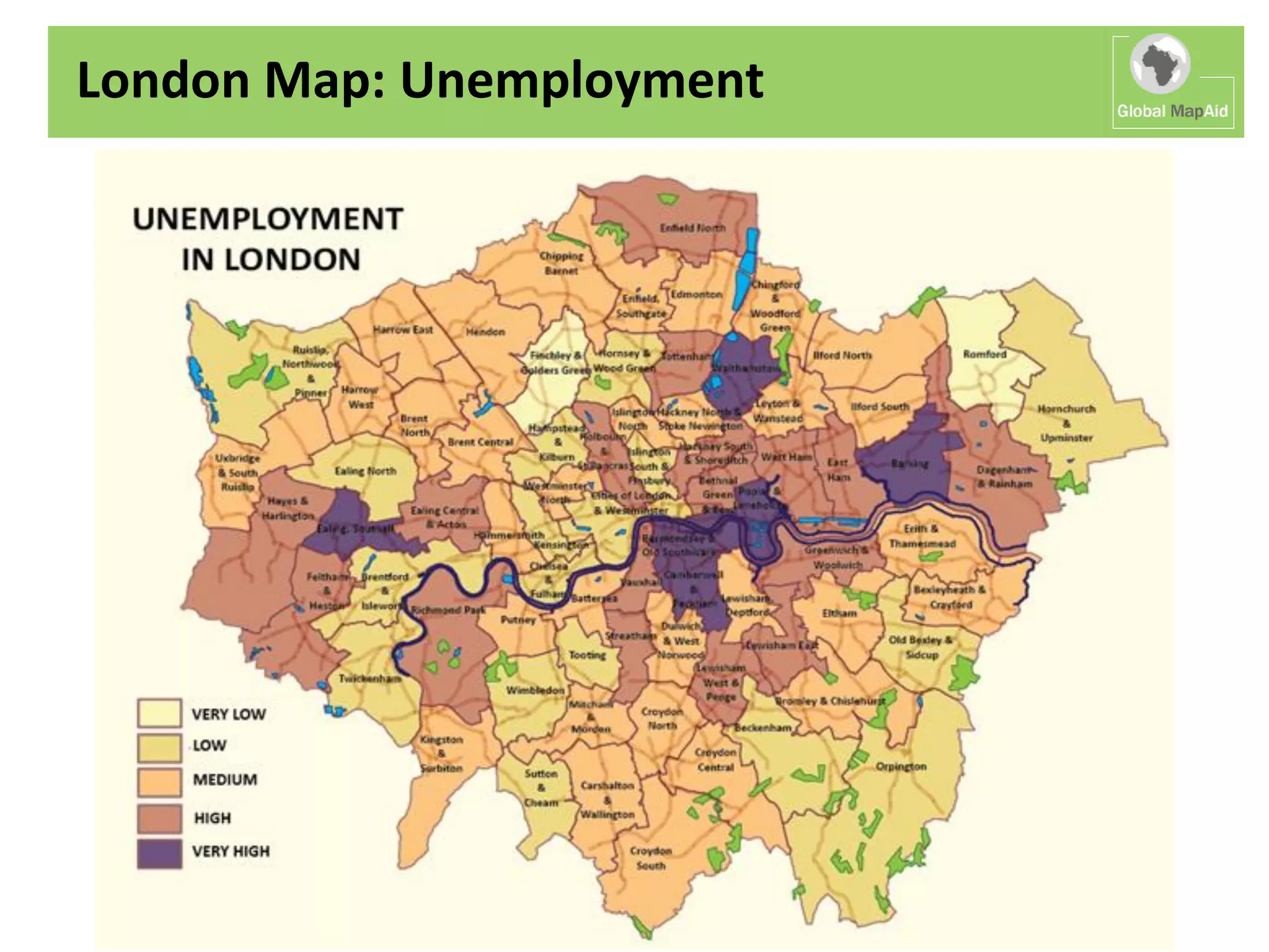 London Map: Unemployment
 