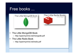 Relational vs. NoSQL ...
It is specious to compare NoSQL
databases to relational databases; as
you’ll see, none of the so-called “NoSQL”
databases have the same implementation,
goals, features, advantages, and
disadvantages. So comparing “NoSQL” to
“relational” is really a shell game.
-- Eben Hewitt
Source: “Cassandra: The Definitive Guide” Eben Hewitt (2010)
 