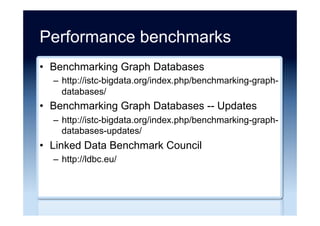 NoSQL alternatives
•  Inside Redfin’s Cautious Approach to Big Data
–  http://www.datanami.com/2016/03/07/inside-redfins-
cautious-approach-to-big-data/
 
