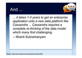 Welcome to 1985 ...
Application
Relational
database system
Source: After “NoSQL and the responsibility shift” Denshade (14 March 2015)
NoSQL
database system
Application
 