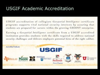 USGIF Academic Accreditation
 