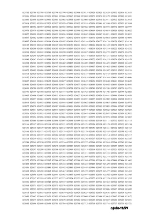 c„ôv bs-11/59
023783 023786 023788 023795 023796 023799 023802 023806 023813 023820 023821 023829 023832 023834 023835
023836 023840 023848 023851 023861 023866 023867 023868 023869 023873 023874 023879 023884 023889 023891
023895 023896 023899 023900 023901 023902 023904 023907 023908 023909 023910 023911 023912 023914 023918
023919 023923 023924 023925 023927 023928 023930 023932 023933 023939 023941 023950 023951 023953 023954
023955 023956 023957 023960 023963 023965 023966 023967 023968 023970 023971 023973 023974 023975 023977
023978 023979 023980 023982 023986 023988 023989 023990 023998 024004 024010 024019 024020 024021 024022
024027 024028 024029 024031 024032 024036 024040 024041 024042 024046 024047 024051 024052 024053 024055
024057 024062 024064 024065 024069 024071 024072 024074 024075 024076 024080 024082 024084 024088 024089
024097 024100 024101 024104 024106 024107 024109 024115 024116 024124 024127 024128 024129 024132 024134
024135 024138 024142 024148 024149 024150 024151 024161 024165 024166 024168 024169 024174 024178 024179
024180 024200 024201 024202 024203 024204 024205 024210 024211 024214 024218 024219 024222 024226 024232
024238 024243 024245 024246 024248 024250 024255 024265 024267 024269 024270 024272 024273 024276 024278
024289 024295 024299 024301 024306 024309 024310 024311 024314 024315 024319 024321 024324 024325 024334
024340 024342 024343 024348 024351 024362 024363 024365 024368 024372 024373 024375 024376 024378 024379
024384 024388 024395 024396 024399 024402 024403 024408 024409 024415 024418 024425 024427 024428 024433
024437 024441 024445 024446 024447 024448 024451 024453 024454 024457 024461 024462 024463 024465 024467
024472 024482 024486 024487 024488 024489 024491 024496 024499 024502 024506 024507 024513 024515 024516
024518 024520 024523 024525 024526 024527 024530 024532 024533 024538 024541 024543 024546 024549 024551
024552 024554 024558 024559 024560 024564 024566 024581 024583 024585 024587 024588 024601 024602 024606
024607 024612 024616 024623 024626 024627 024628 024631 024632 024636 024639 024640 024641 024642 024645
024646 024650 024654 024663 024666 024671 024674 024677 024685 024689 024691 024692 024693 024694 024695
024698 024700 024705 024723 024724 024728 024734 024736 024738 024740 024742 024746 024747 024750 024751
024756 024759 024760 024766 024776 024777 024780 024781 024782 024786 024795 024796 024797 024799 024803
024805 024806 024807 024809 024811 024818 024823 024827 024830 024833 024834 024841 024846 024848 024850
024855 024857 024863 024879 024882 024886 024892 024893 024895 024897 024899 024902 024904 024908 024913
024919 024925 024933 024941 024942 024944 024947 024957 024962 024964 024966 024967 024968 024969 024974
024977 024978 024979 024982 024987 024988 024991 024994 024999 025002 025003 025005 025006 025007 025009
025010 025011 025012 025013 025014 025016 025017 025018 025019 025020 025021 025022 025023 025024 025025
025026 025029 025033 025035 025036 025037 025038 025041 025043 025044 025045 025047 025048 025050 025052
025053 025054 025056 025061 025062 025066 025068 025070 025071 025073 025074 025078 025080 025081 025085
025086 025088 025089 025094 025096 025097 025098 025099 025102 025106 025109 025111 025112 025113 025115
025116 025117 025118 025119 025120 025121 025122 025124 025125 025126 025128 025129 025132 025133 025134
025136 025138 025139 025141 025142 025143 025144 025145 025150 025156 025158 025161 025162 025164 025165
025166 025170 025171 025172 025173 025174 025177 025178 025179 025181 025183 025185 025187 025188 025192
025193 025196 025197 025201 025204 025205 025208 025209 025210 025211 025212 025214 025215 025216 025217
025218 025219 025221 025227 025231 025233 025234 025235 025236 025237 025239 025242 025243 025245 025247
025248 025249 025250 025251 025253 025254 025255 025256 025257 025260 025261 025263 025264 025265 025266
025269 025270 025271 025276 025278 025280 025283 025284 025285 025286 025287 025288 025289 025291 025293
025294 025297 025298 025301 025306 025307 025309 025312 025313 025314 025315 025316 025321 025324 025325
025328 025330 025331 025333 025334 025335 025340 025341 025351 025352 025353 025355 025356 025357 025359
025360 025361 025362 025363 025364 025366 025367 025368 025369 025370 025372 025373 025374 025375 025376
025377 025378 025380 025382 025384 025385 025387 025388 025389 025390 025396 025399 025400 025404 025405
025408 025409 025412 025415 025416 025418 025420 025421 025423 025425 025427 025429 025430 025432 025434
025436 025437 025439 025440 025441 025442 025443 025444 025445 025446 025447 025448 025449 025450 025451
025452 025454 025458 025462 025463 025467 025469 025471 025472 025473 025475 025477 025481 025482 025483
025485 025486 025487 025488 025491 025492 025493 025495 025497 025500 025501 025502 025504 025507 025508
025513 025517 025518 025520 025522 025523 025524 025525 025526 025527 025528 025529 025531 025533 025535
025536 025539 025540 025543 025546 025547 025549 025553 025556 025557 025561 025563 025564 025565 025568
025569 025571 025572 025574 025575 025576 025579 025581 025582 025583 025584 025586 025587 025588 025590
025591 025593 025594 025597 025599 025600 025601 025602 025603 025604 025605 025606 025607 025608 025609
025613 025614 025615 025616 025617 025619 025621 025624 025625 025632 025634 025636 025637 025638 025641
025643 025647 025649 025651 025653 025656 025657 025658 025660 025661 025664 025665 025667 025668 025672
025673 025675 025676 025677 025678 025679 025680 025682 025683 025685 025686 025687 025688 025689 025691
025693 025696 025698 025699 025701 025704 025706 025708 025712 025714 025715 025716 025717 025719 025721
 