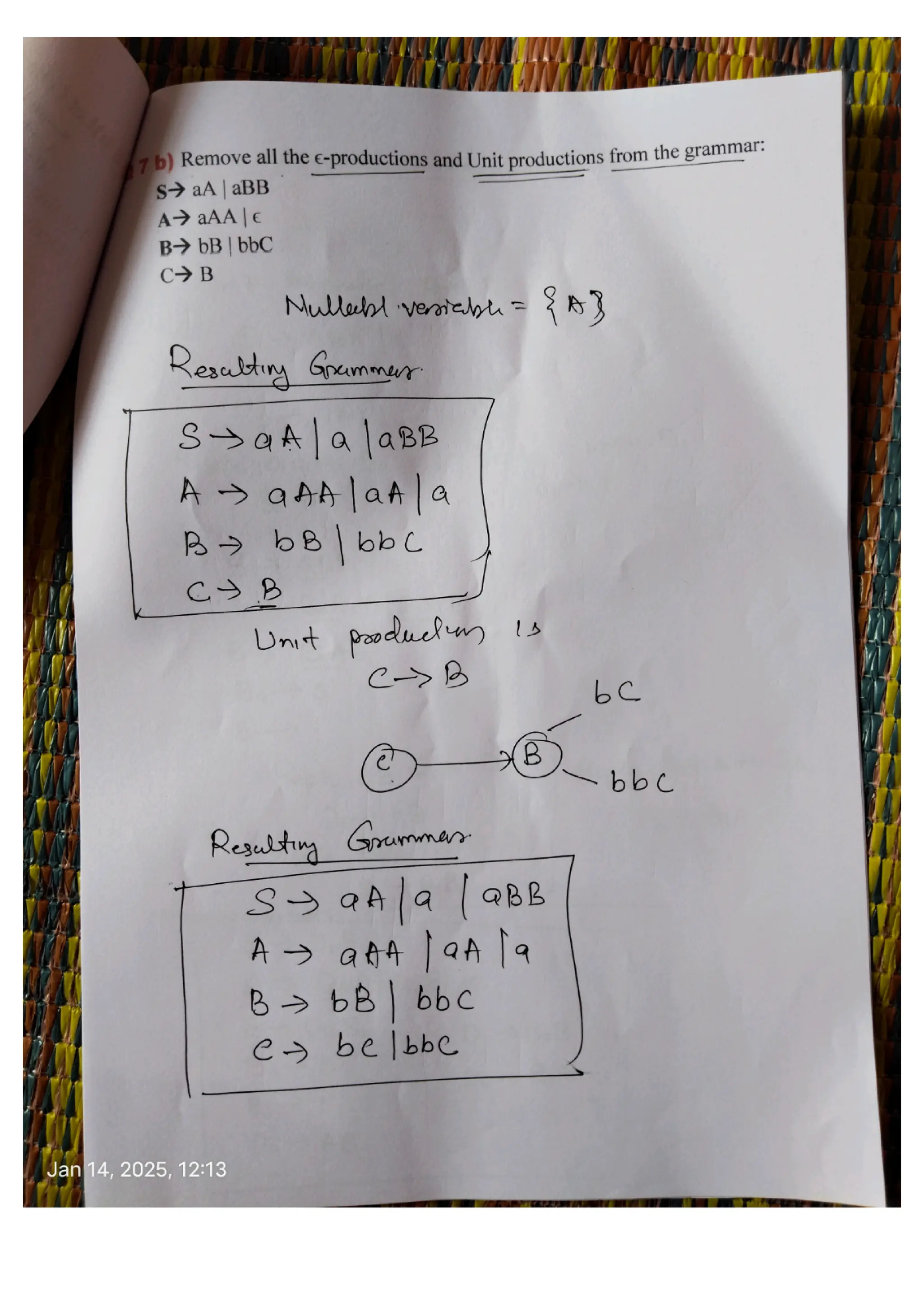BCS503 Model Question Paper Solution Theory of Computation