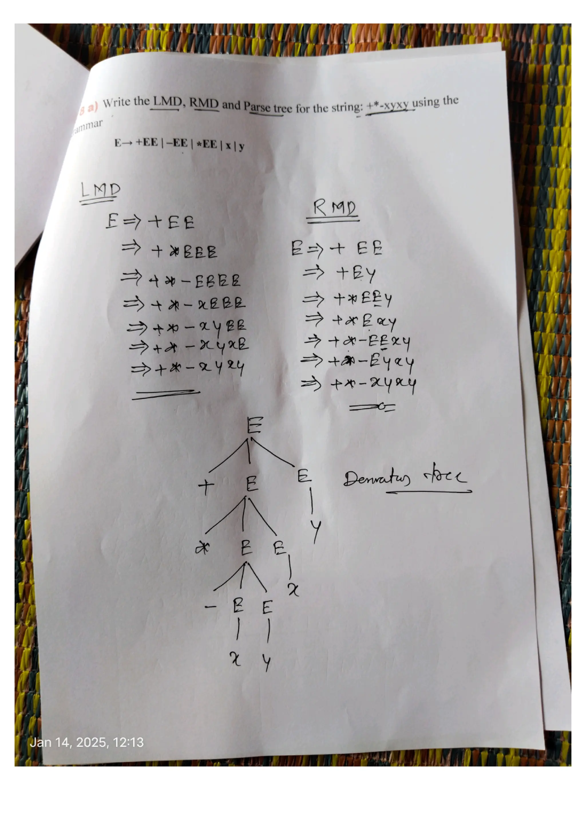 BCS503 Model Question Paper Solution Theory of Computation