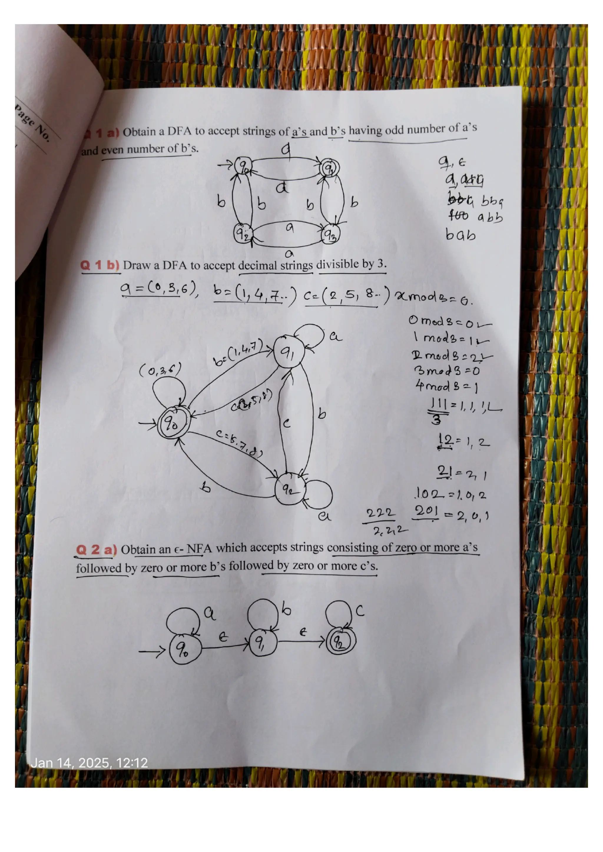 BCS503 Model Question Paper Solution Theory of Computation