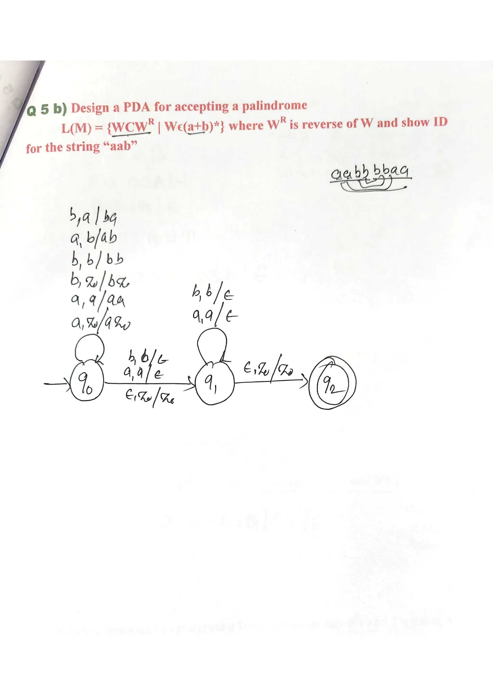 BCS503 Model Question Paper Solution Theory of Computation | PDF