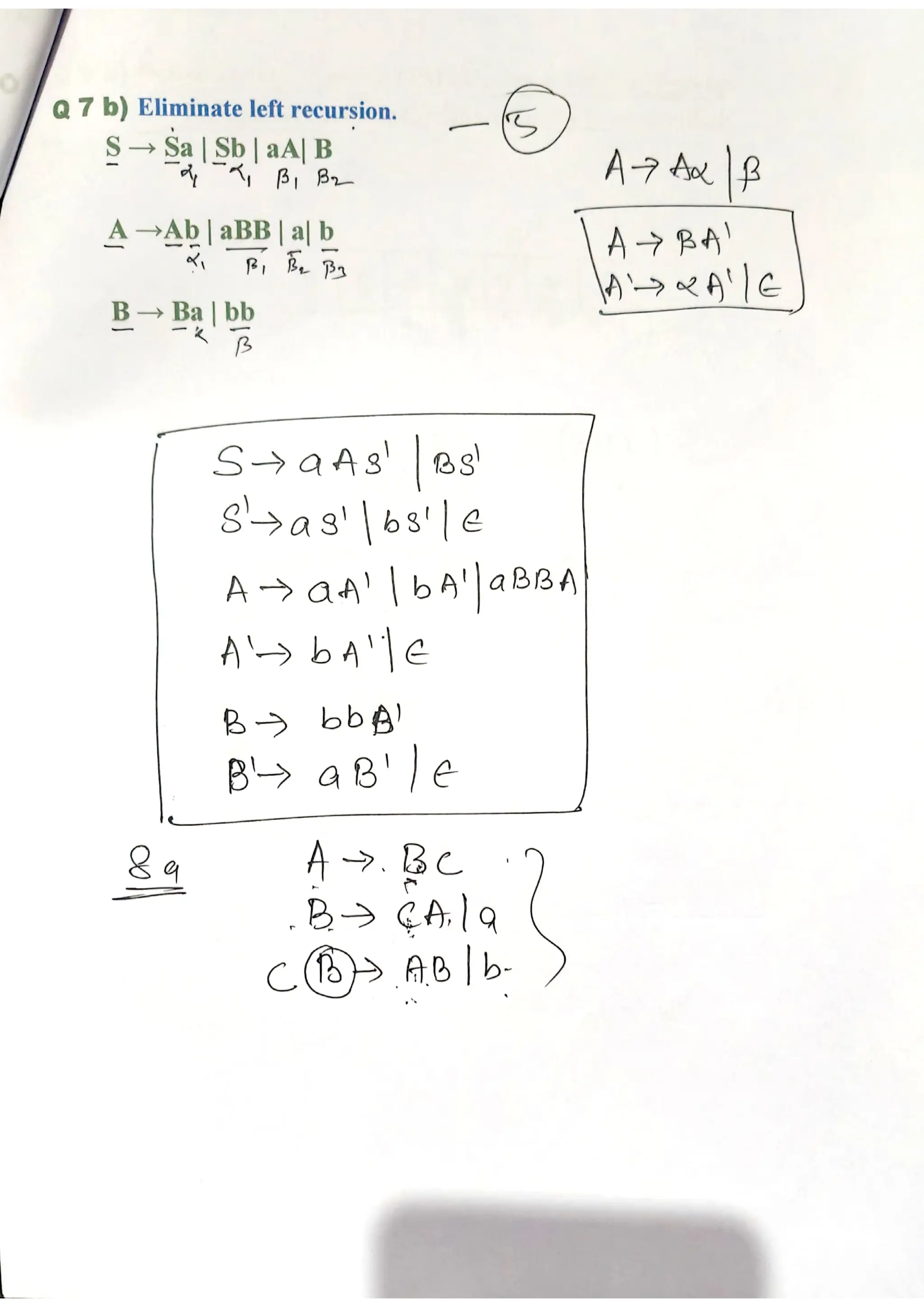 BCS503 Model Question Paper Solution Theory of Computation | PDF
