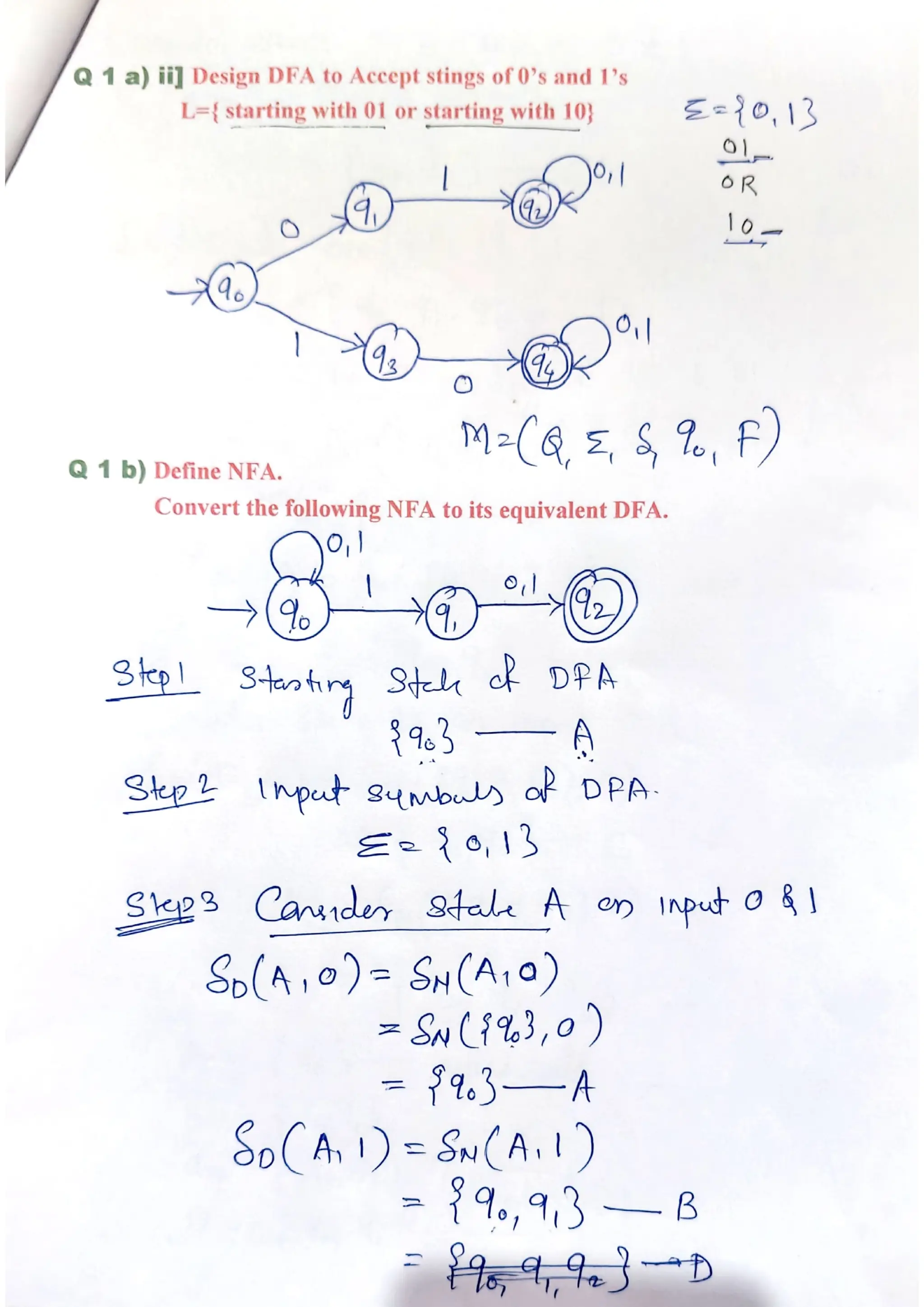 BCS503 Model Question Paper Solution Theory of Computation | PDF