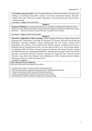 BCS714A - Deep Learning VTU Syllabus for the 7th semester | PDF