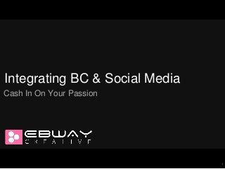 Integrating BC & Social Media
Cash In On Your Passion

1

 