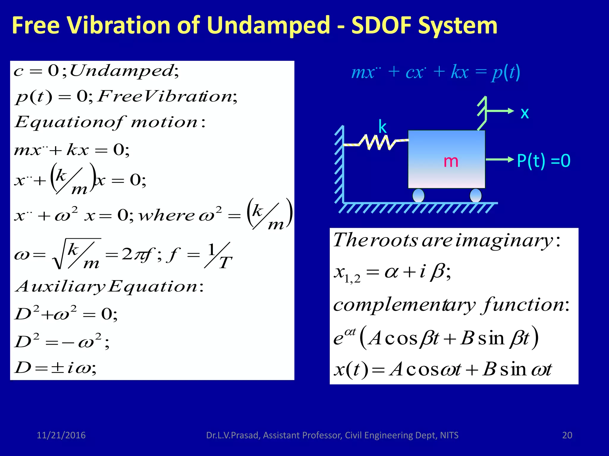 Basic concepts on structural dynamics | PPTX