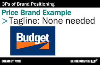Bergeron Creative Studios on Brand Positioning | PPT