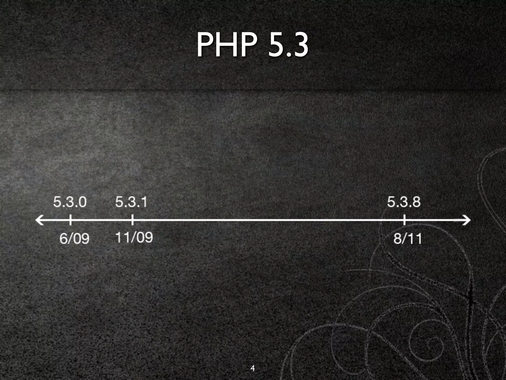 PHP 5.3




   4
 