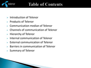 Introduction of Telenor 