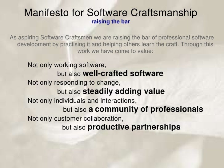 Software Craftsmanship