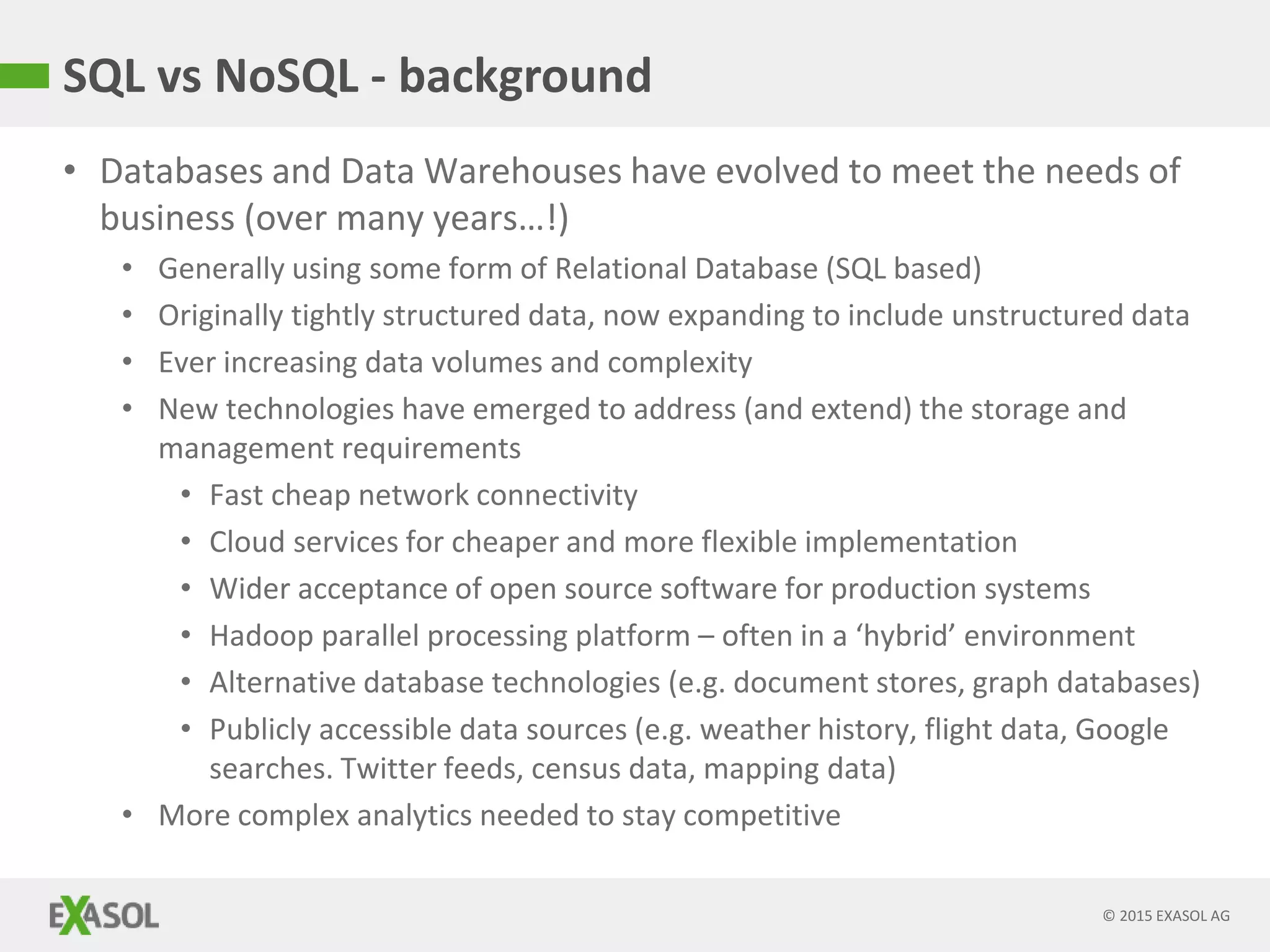 SQL vs NoSQL: Why you’ll never dump your relations - Dave Shuttleworth ...