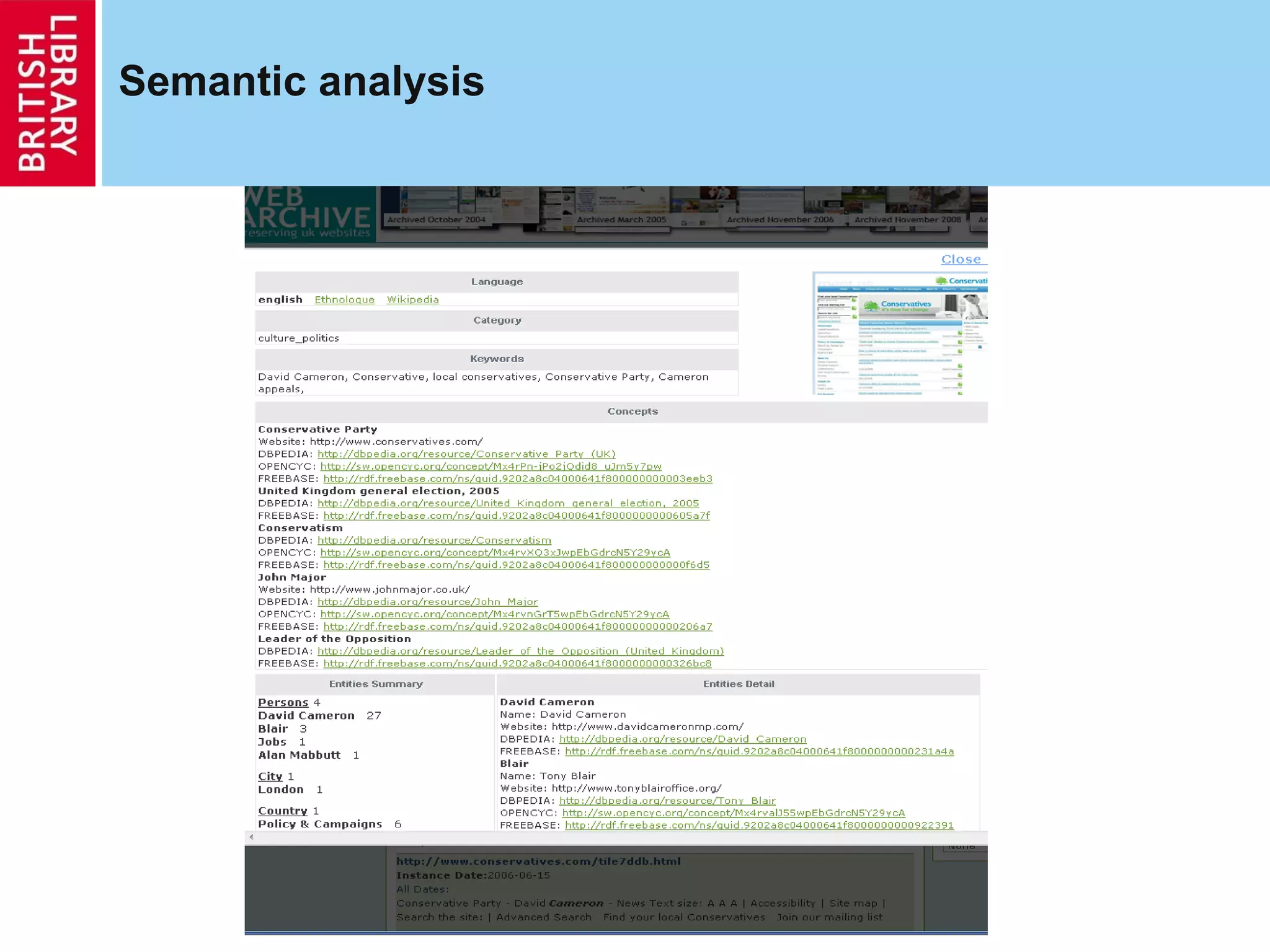 Semantic analysis 