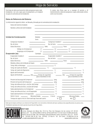Modelo 20 H.pdf Bct 020-h-im-64-apm-manual-de-instalacion-equipos-bohn | PDF