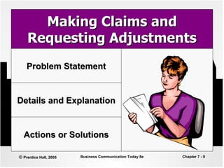 Making Claims and Requesting Adjustments Problem Statement Details and Explanation Actions or Solutions 