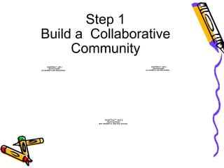 Step 1 Build a  Collaborative Community 