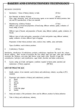 Baking Orginaizer Notes.pdf BAKERY AND CONFECTIONERY TECHNOLOGY notes | PDF