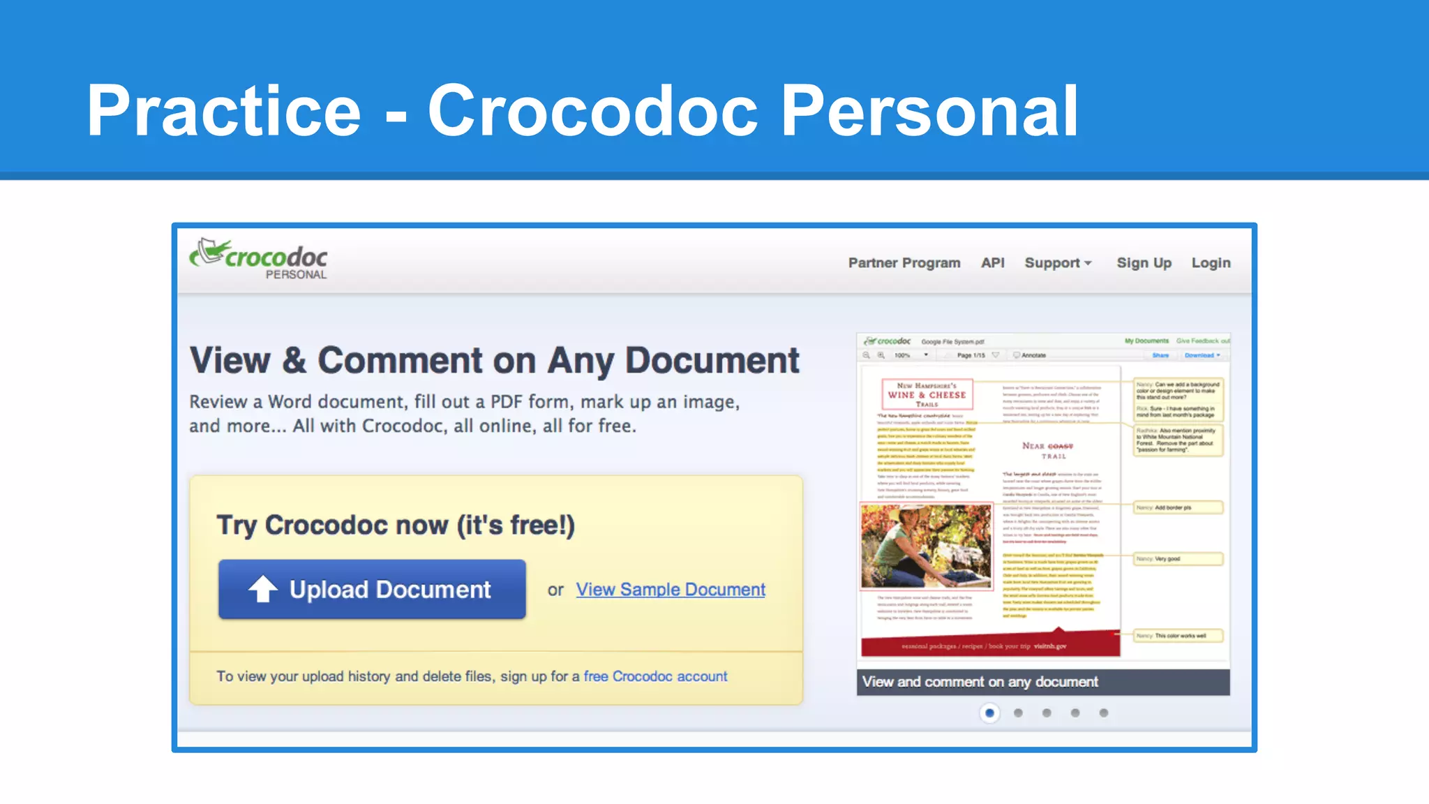 Practice - Crocodoc Personal
 